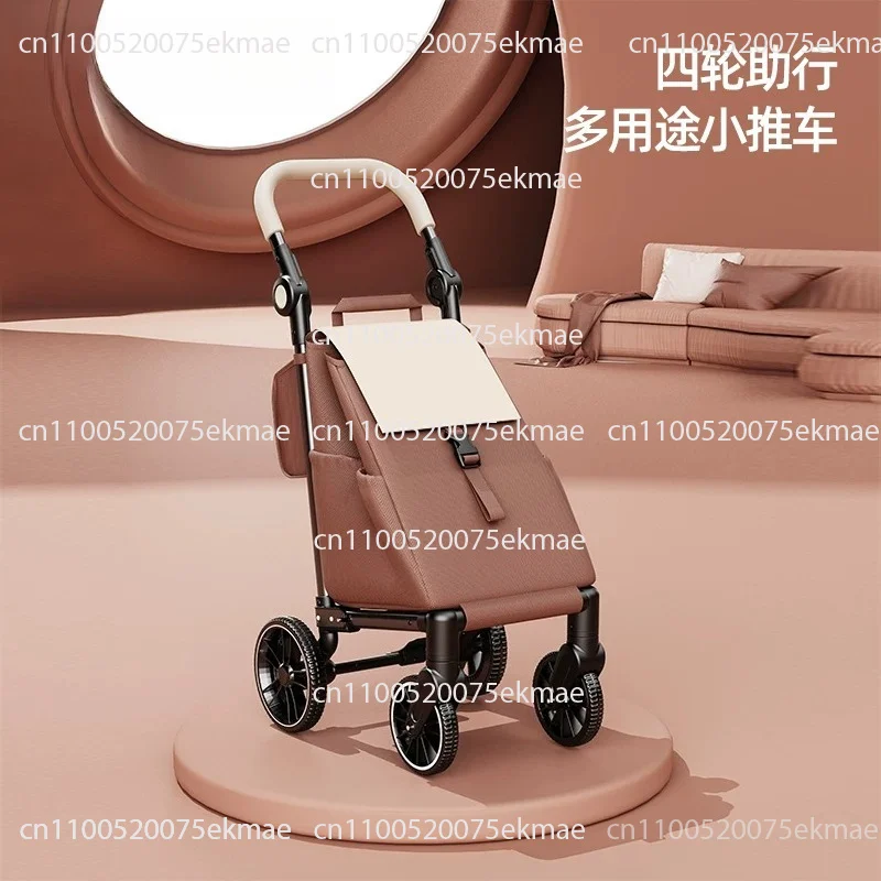 Portable foldable hand truck, multi-purpose shopping trolley for daily storage