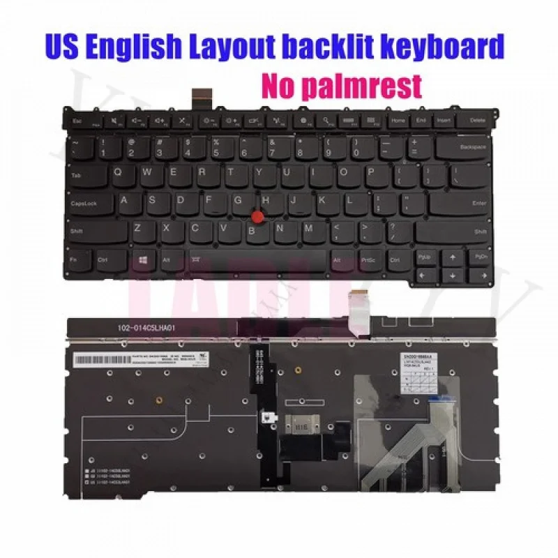 

QUS keyboard for Lenovo ThinkPad 00HT330/00HN975/00HT300/00HN945 No palmrest