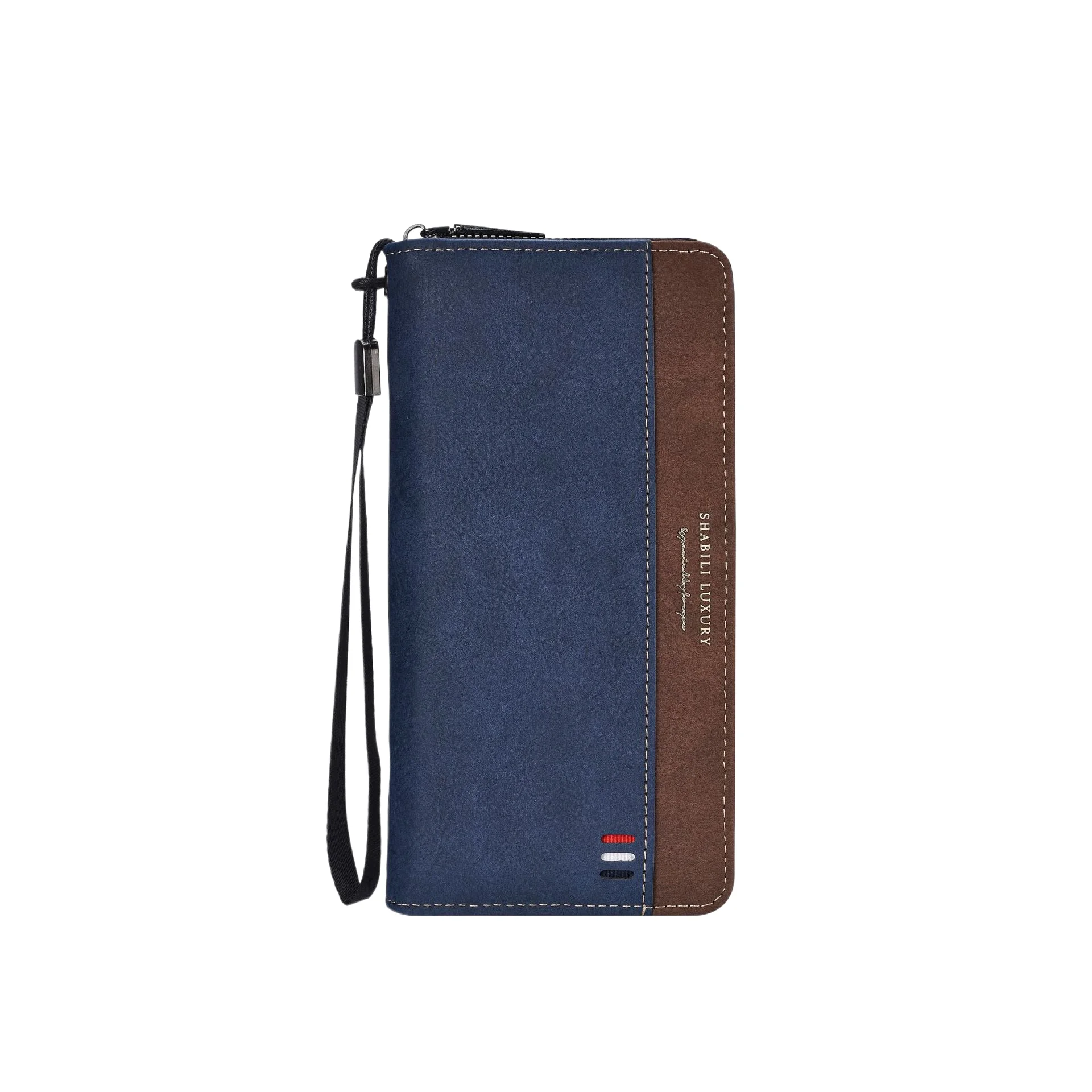 

New men's long-style zipper wallet with multiple card slots and large capacity phone wallet trendy handbag