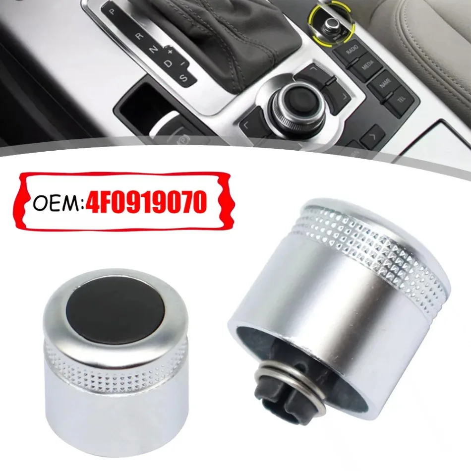 1x Auto Multimedia Volumeregelingsknop Draaiknop Schakelaar Navigatie Auto Knop Voor Audi A6 C6 S6 Allroad Q7 A8 S8 4f0919070