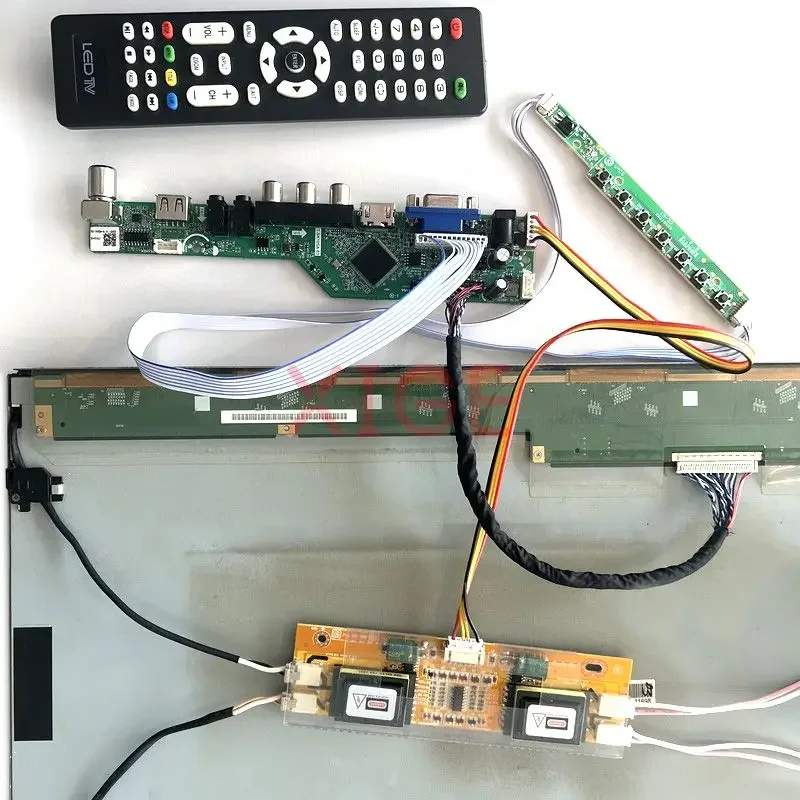 Imagem -05 - Kit de Placa Controladora Lcd para Faça Você Mesmo Display Analógico Apto para Ltm230hp01 Ltm230ht01 M236mwf1 Vga Hdmi av Usb ir 4ccfl 30 Pinos tv Lvds 1920x1080