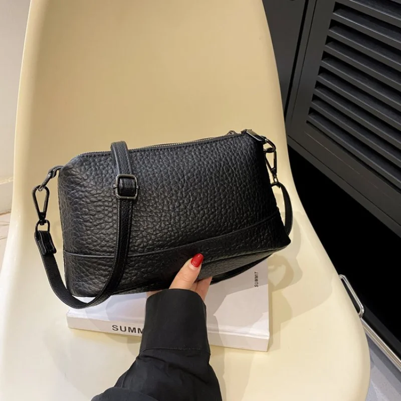 

Luxury Leather Women Handbag Classic Elegant High End Design Vintage Casual Simple Trendy Paris Ladies Bag