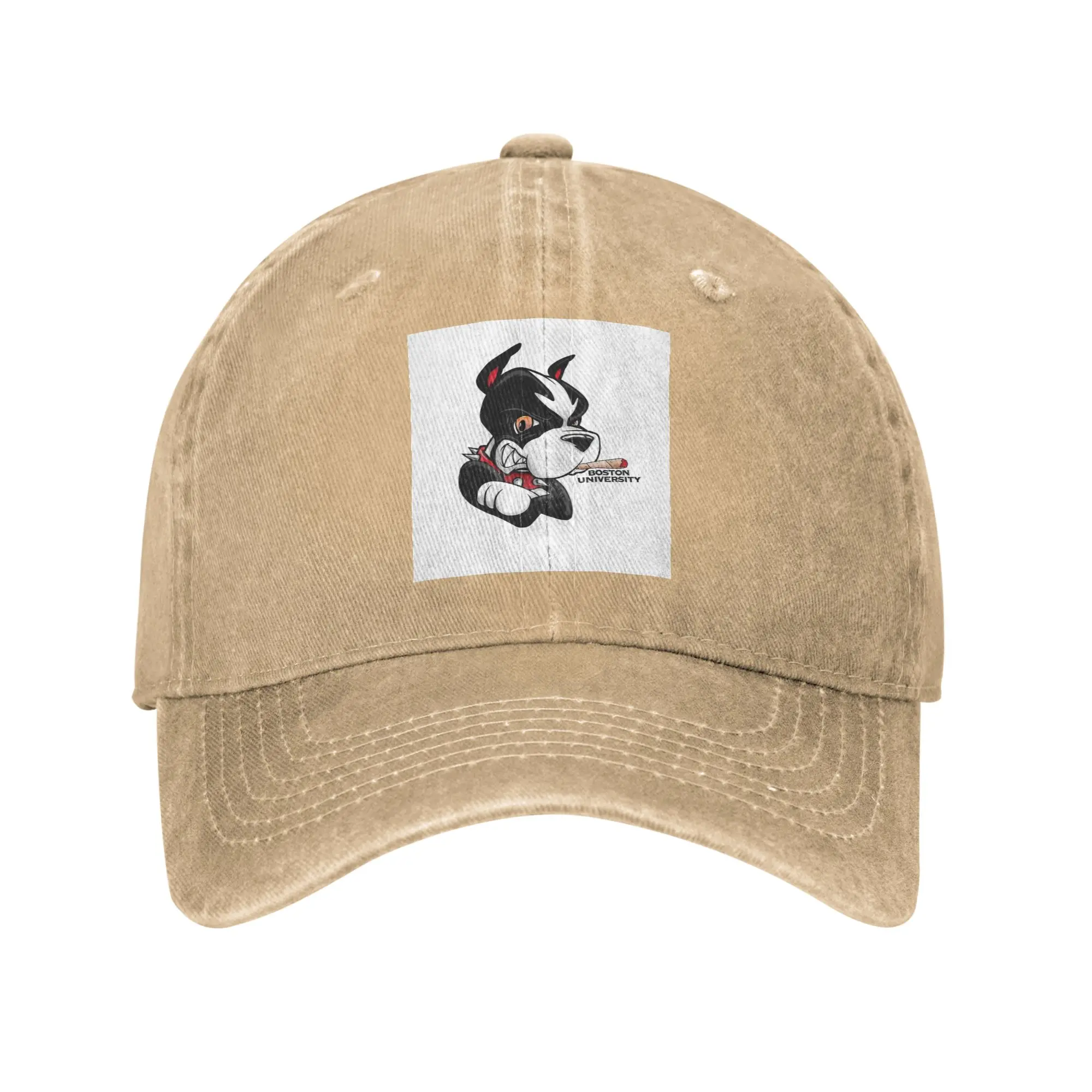 Boston University Terrier High Denim Cap Casual Baseball Caps Adjustable Hat Summer Unisex Baseball Hats