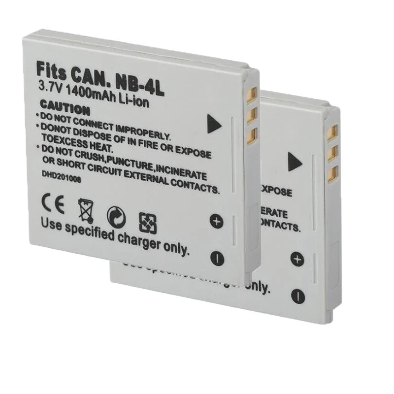 1400mAh NB-4L Battery And USB Charger