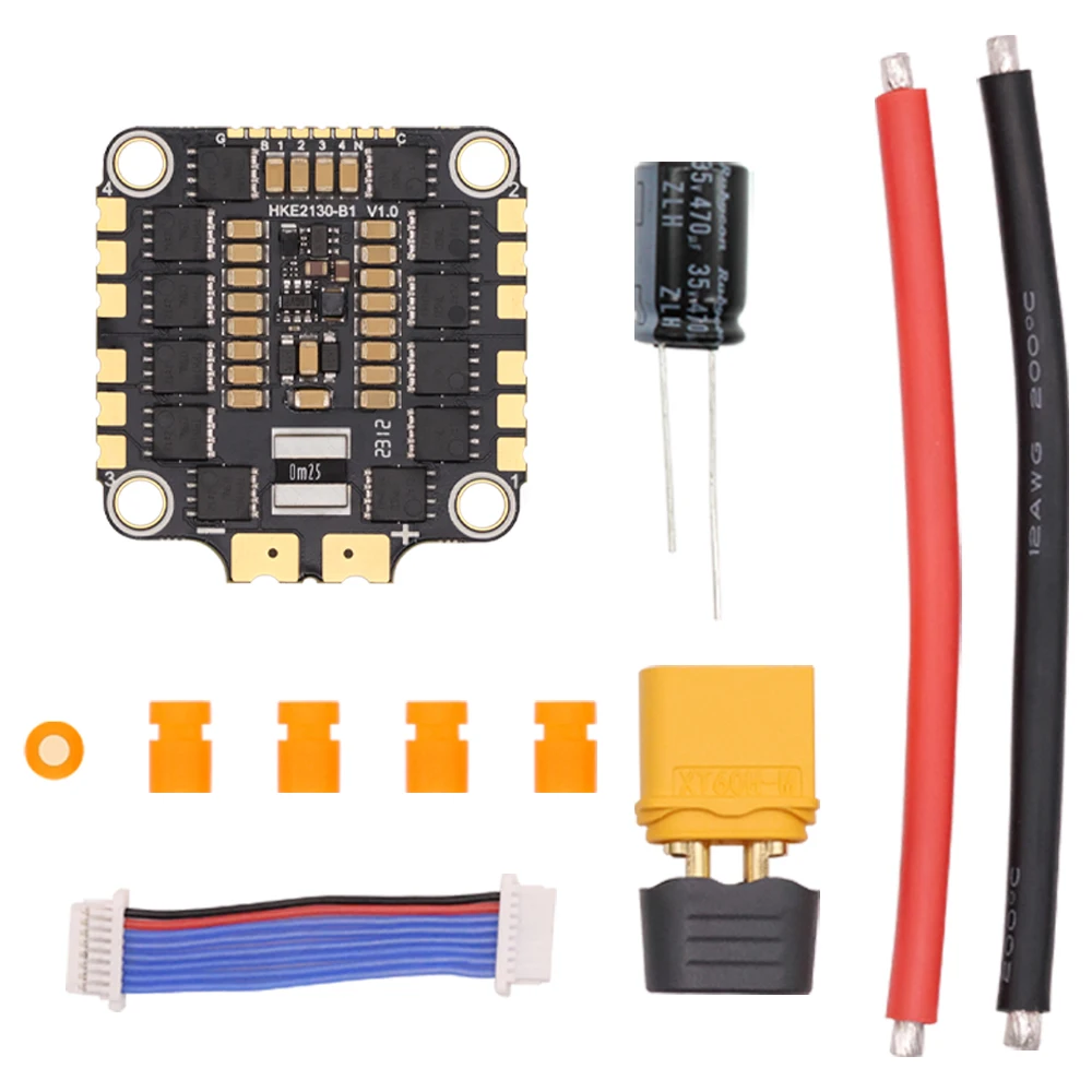 HAKRC 2130 50A 4-in-1 ESC 2S-8S Lipo Low-Noise PWM Drive High-Temperature Resistance Dshot150 for RC Drones FPV Racing Drones