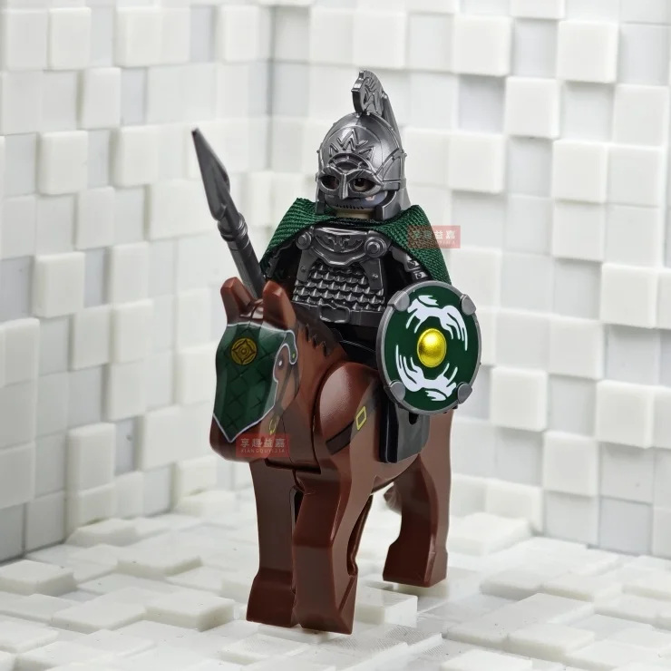 Battle Five Armies mit Schwert Rohan mit Pferd Bausteine Modell Ziegel Mini Action Spielzeug Figuren Spielzeug Geschenk für Kinder MOC