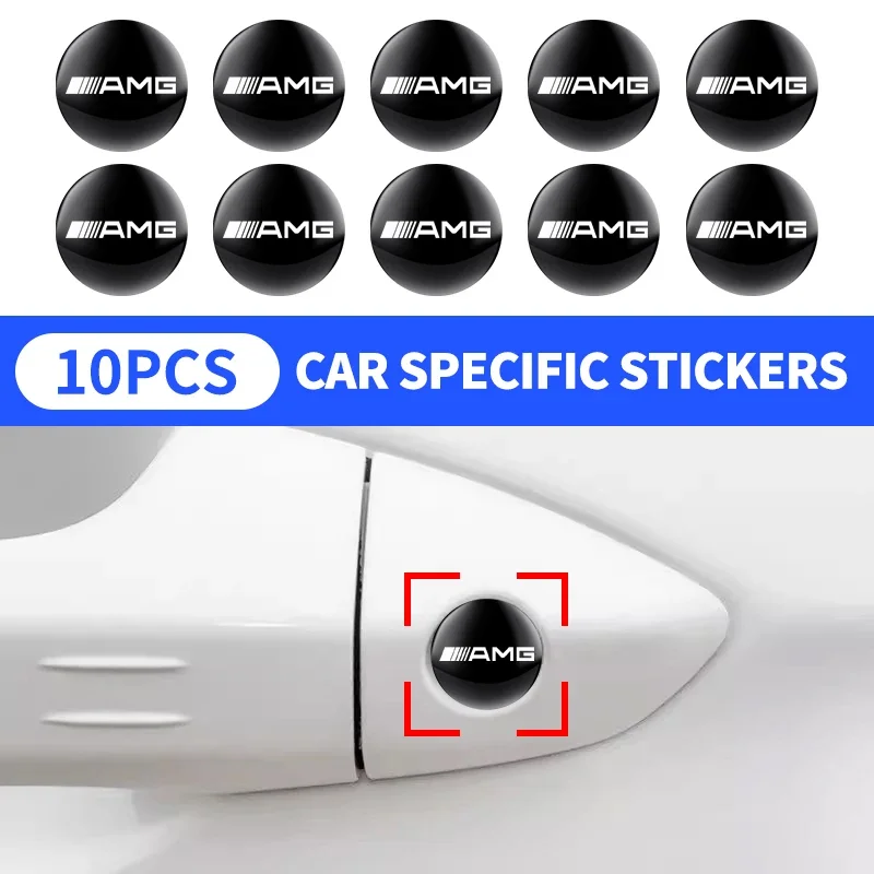 2/5/10psc Car Lock Keyhole Stickers Decoration Protection styling For Mercedes benz A C E S Class CLA CLS W212 W204 W205 amg