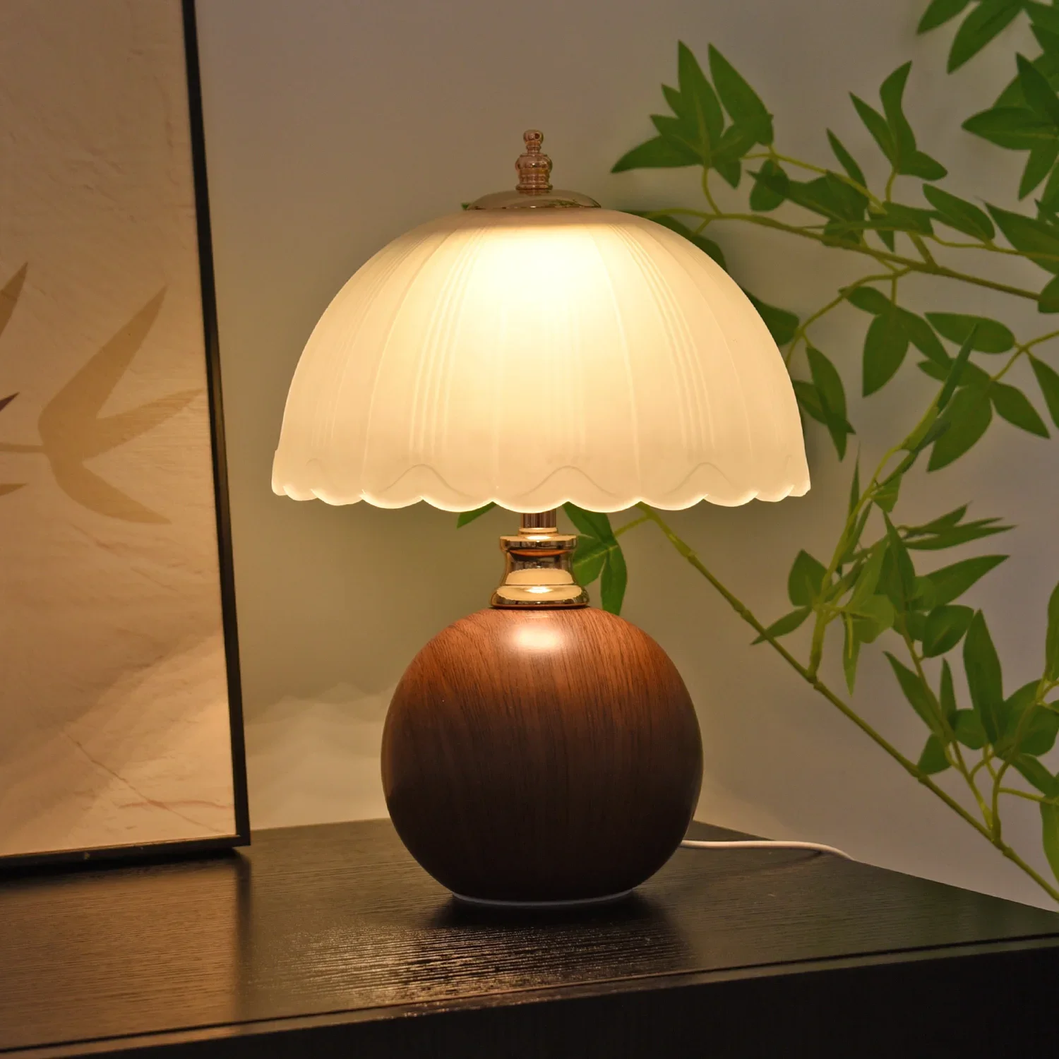 

Ceramic new Chinese room high-end bedside table lamp