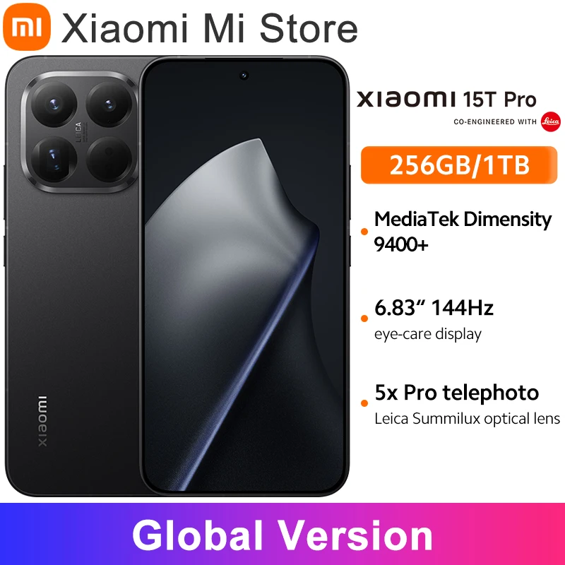 Global Version Xiaomi 15T Pro Smartphone MediaTek Dimensity 9400+