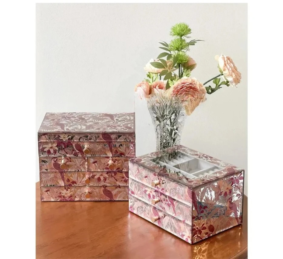 Y1 French retro jewelry box light luxury jewelry box storage box necklace ring earrings