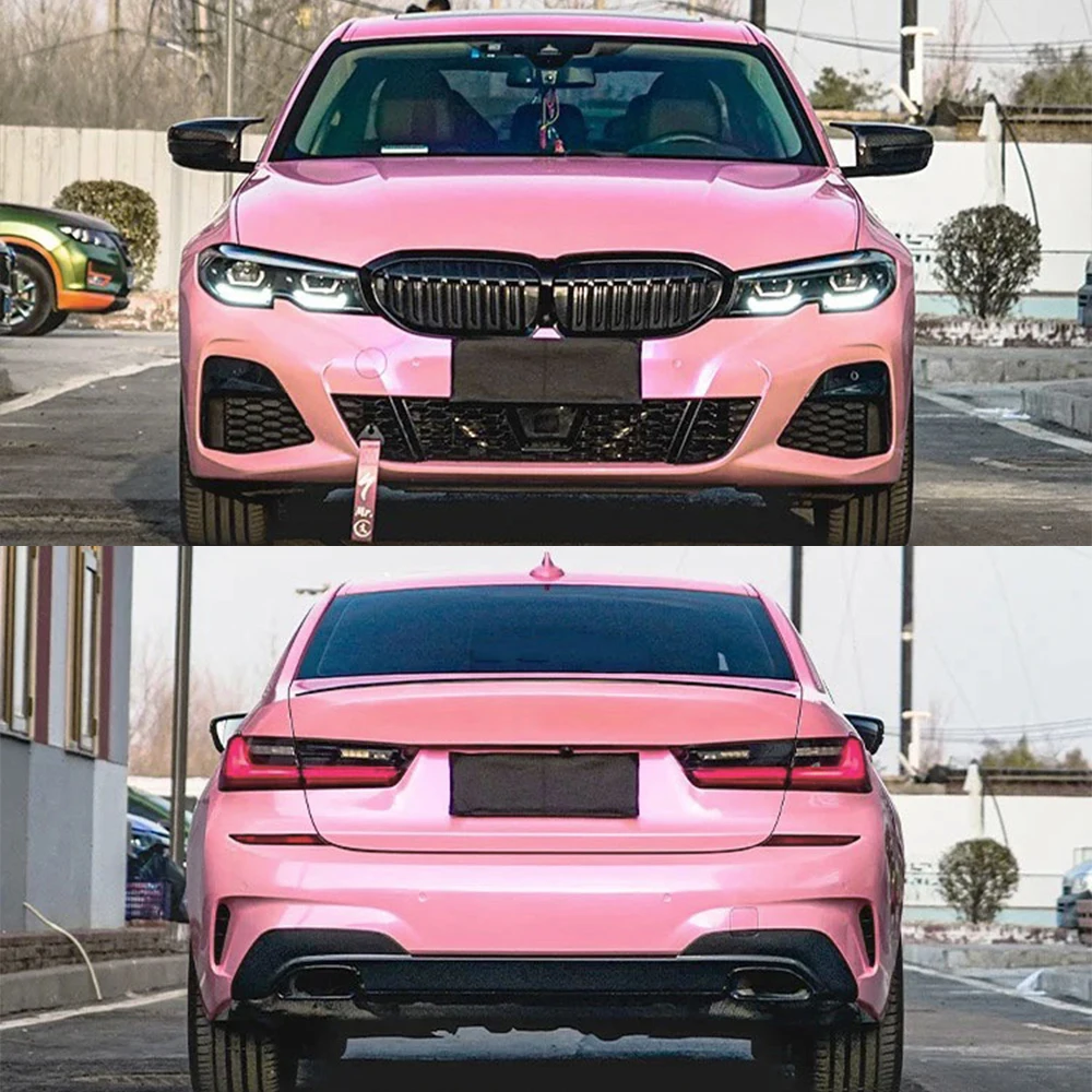 

Dreamy Rouge Pink Car Sticker Wrap Film Color Change Vinyl Film PET Bubble Free Wrapping Decals Car Sticker Interior Exterior