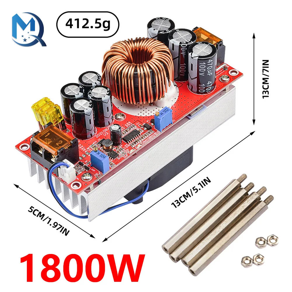 1500W 30A1800W 40A DC-DC Boost Converter Step Up Power Supply Module 10-60V to 12-90V adjustable voltage charger