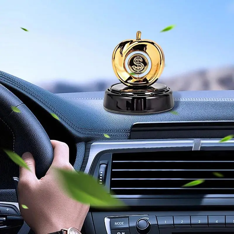 Solar Rotating Car Aromatherapy Solar Energy Air Purifier For Autos Fruit Design Essence Oil Diffuser Home Fragrance Ornament