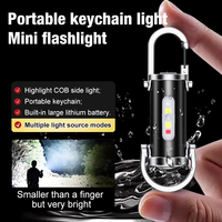 Portable Waist Hanging Keychain, Mini Waterproof Emergency Floodlight with USB Charging & Strong Light