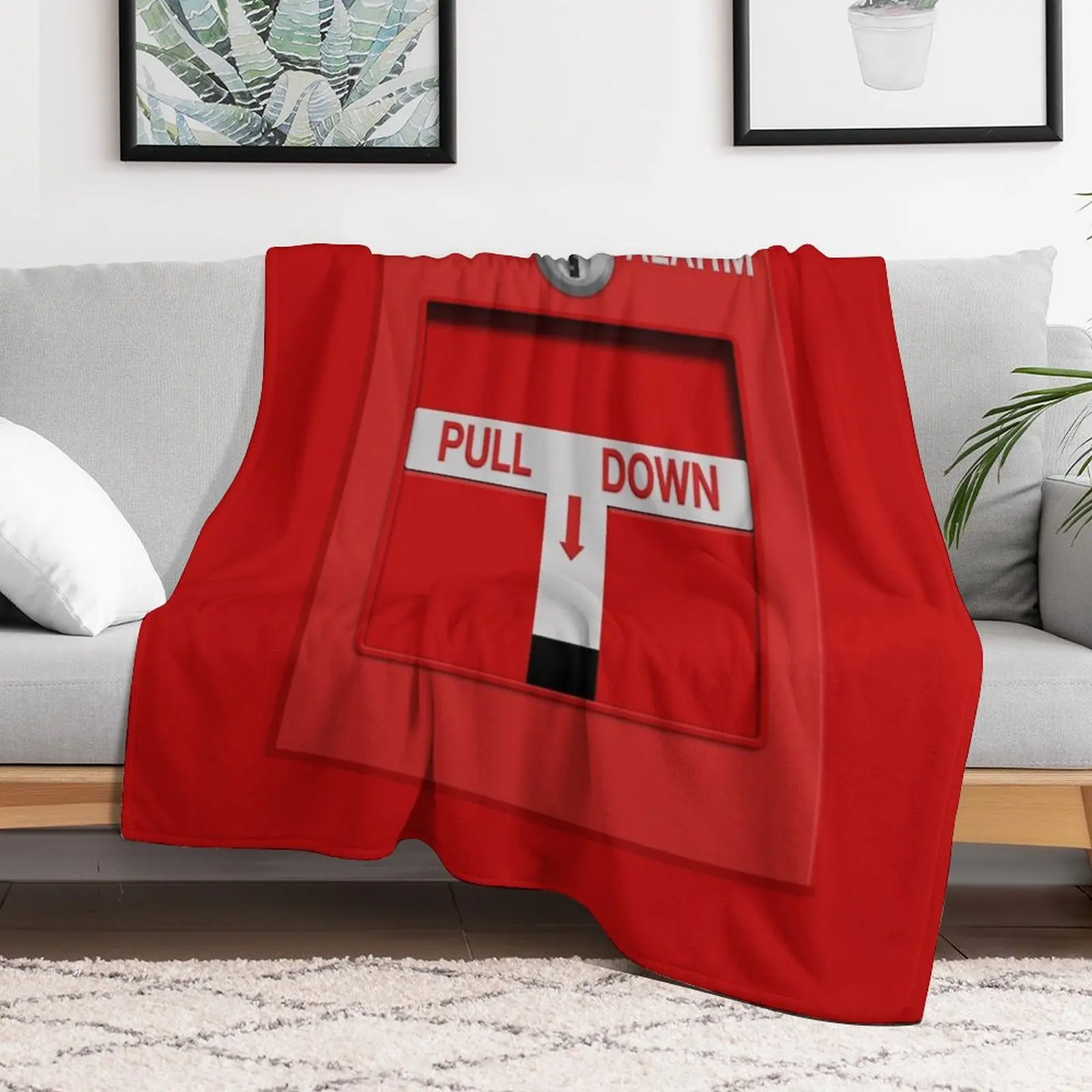 Fire Alarm Pull Station Throw Blanket