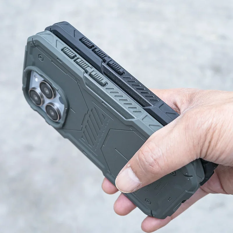 FATBEAR Tactical Military Grade Rugged Shockproof Armor Case Cover for iPhone 15 Plus Pro Max Graphene Heat Dissipation