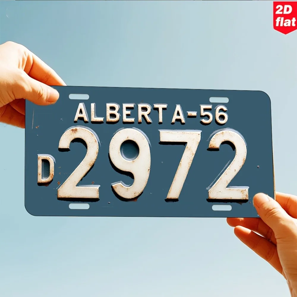 Personalized Custom Alberta 5632 2D Flat Metal Sign, Rustic Retro Wall Decor Only, Durable Indoor Outdoor Plaque CIFbuy