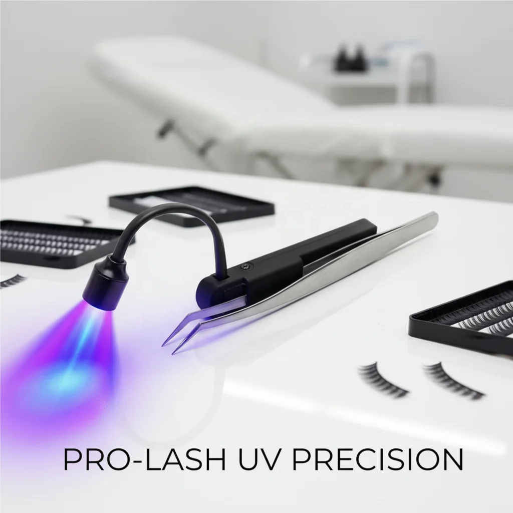 Multifunctional Rechargeable UV LED Glue Dryer, Flexible Gooseneck 395nm Light for Lash Salon Work Tools