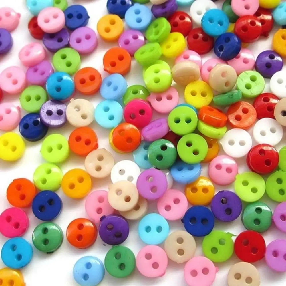 Tiny 50pcs/pack DIY Doll Clothes Scrapbooking Decor Round BJD Accessories Mini Buttons Sewing Supplies Doll Buttons