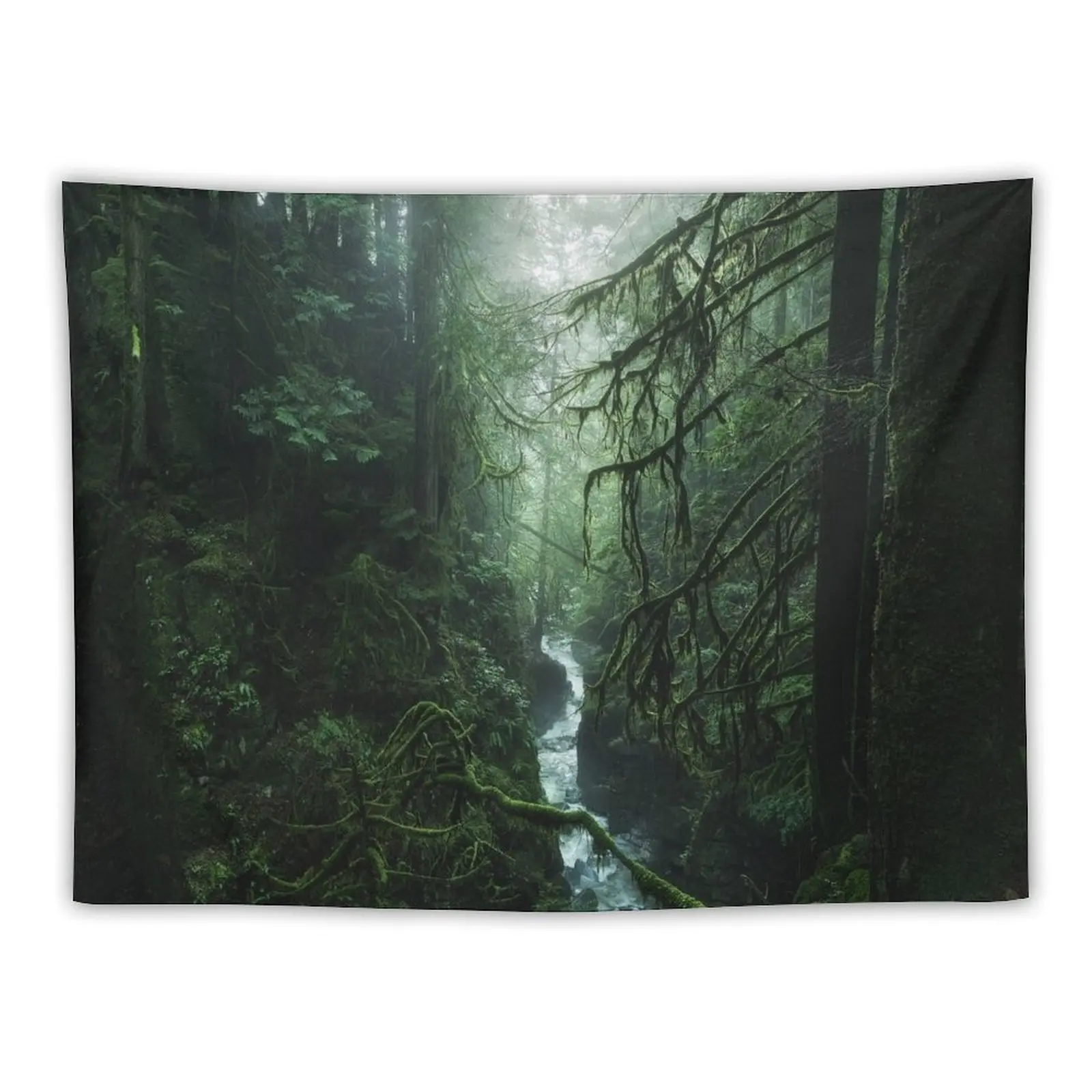 Verdant Solace ( Tapestry Crop) Tapestry Home Decoration Mushroom Tapestry