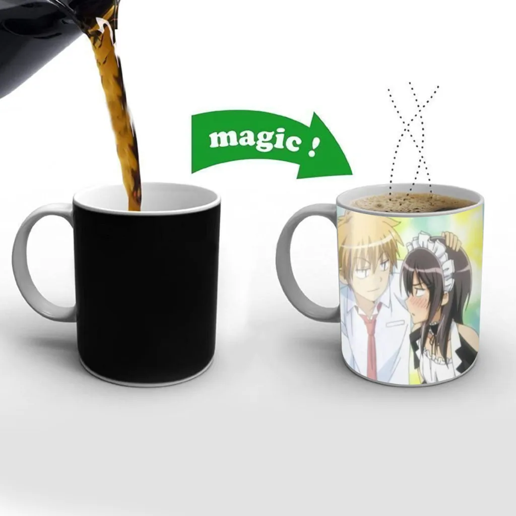 

Japanese Anime Maid Sama Free shipping Mug Changing Color Ceramic Coffee Mugs Magic Tea Cup Best Gift