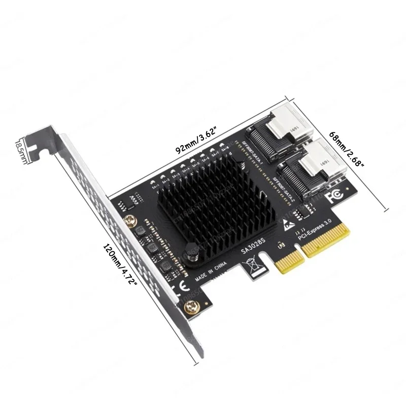 

Новый 8-портовый контроллер PCIe X4 — SFF8087 Mini SAS/Sata 3.0 PCIE3.0 — SFF 8087 SFF-8087 Sata ASM1166 Расширение чип-адаптера