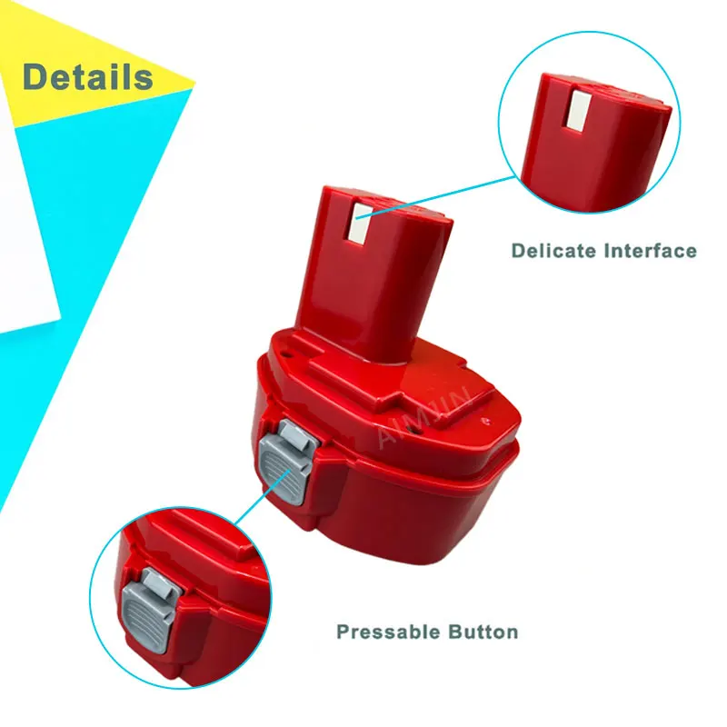 

PA14 Ni-MH 14.4V 4800mAh Replacement Rechargeable Battery for Makita 1420 1422 1433 1434 1435 192699-A 6281D 6280D 6337D 4333D