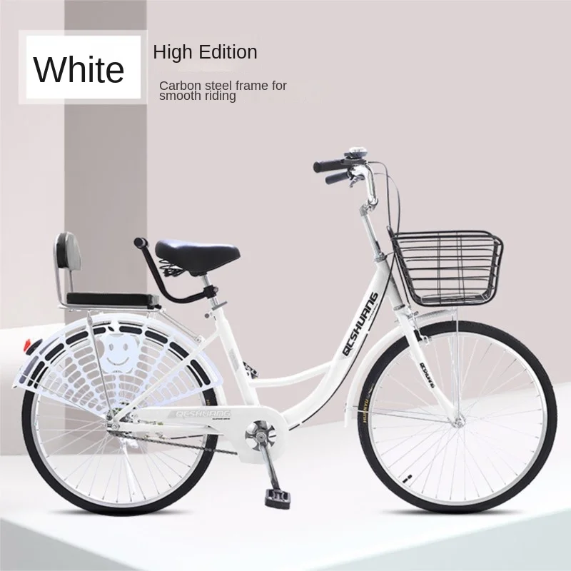 Cross Life Leisure Retro Men And Women Carbon Steel Road Student Pedal Bicycle Adult Men And Women Soft Tail Frame Bicycle New