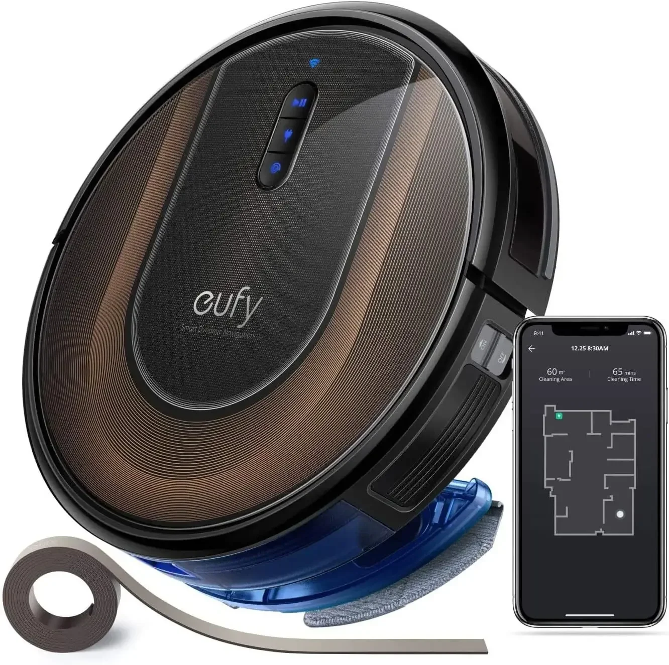 eufy by Anker, RoboVac G30 Hybrid, Dynamic Navigation 2.0, 2-in-1 Sweep and mop, 2000Pa Powerful Suction,Robot Vacuum,Wi-Fi