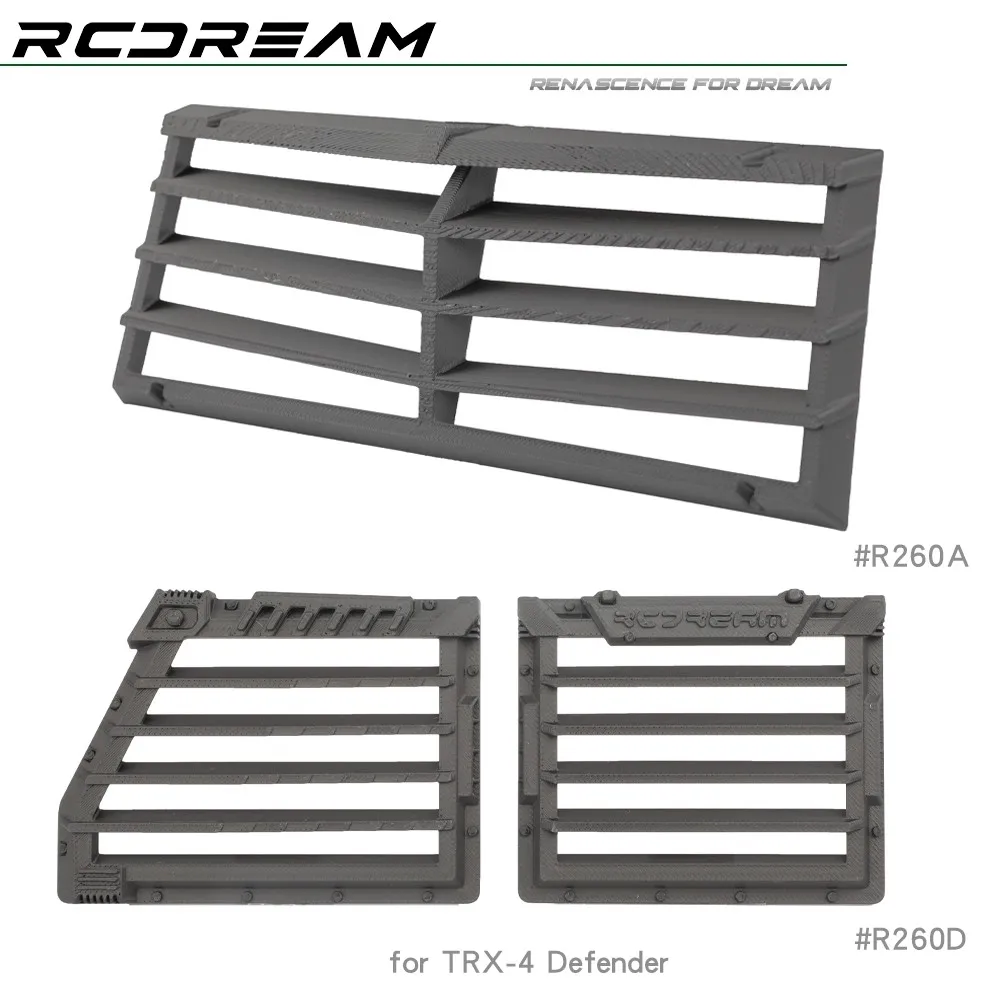 

RCDream TRX4 Defender Front Window Armored Grille Apocalypse Mobile Warrior War Zombie Protection