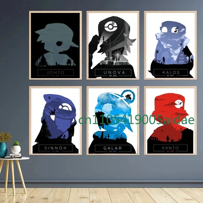 

Pokemon Ash Ketchum May Anime Figure Pictures Comic Poster Mural Art Children Home Living Wall Canvas Decor Painting Kids Gifts