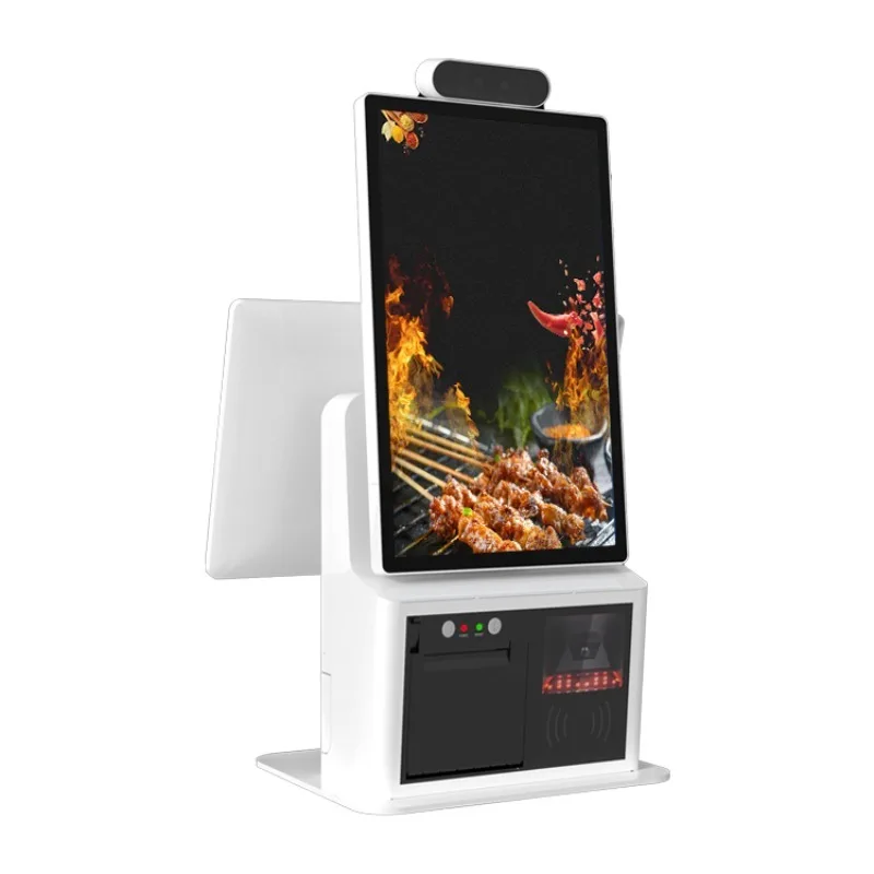 Self Ordering Payment Kiosk,  15.6 Inch Desk Touch Screen Cashless Self-Service Kiosk  Pos Machine for Restaurant
