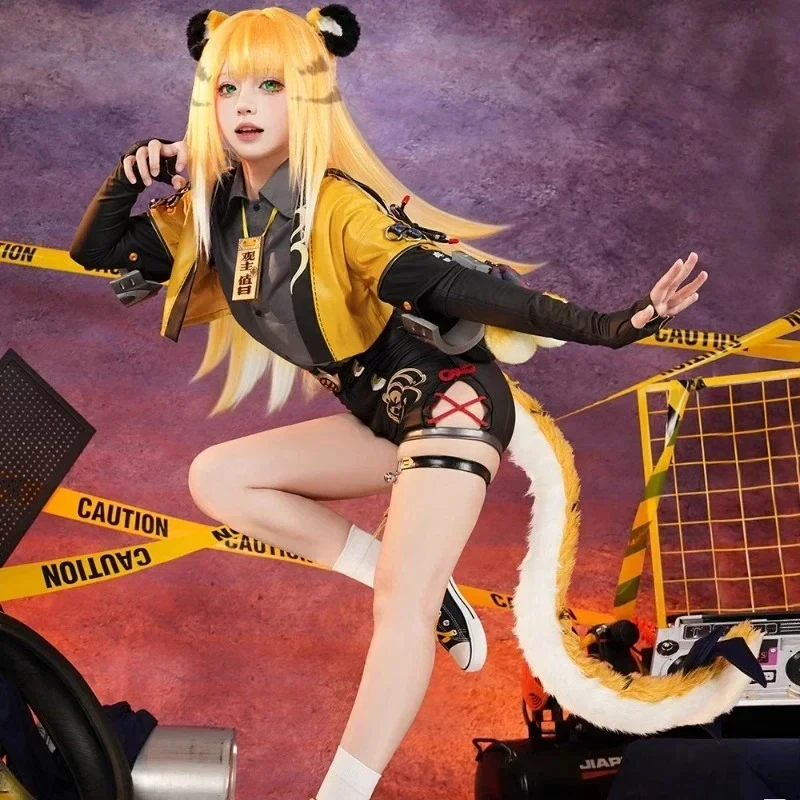 ABC123CosplayCosplay Game Zenless Zone Zero Ju Fufu Cosplay Costume Wig Tail Ears Con Event Uniform Halloween Play Rol3'd,5;h.9/ - view 3