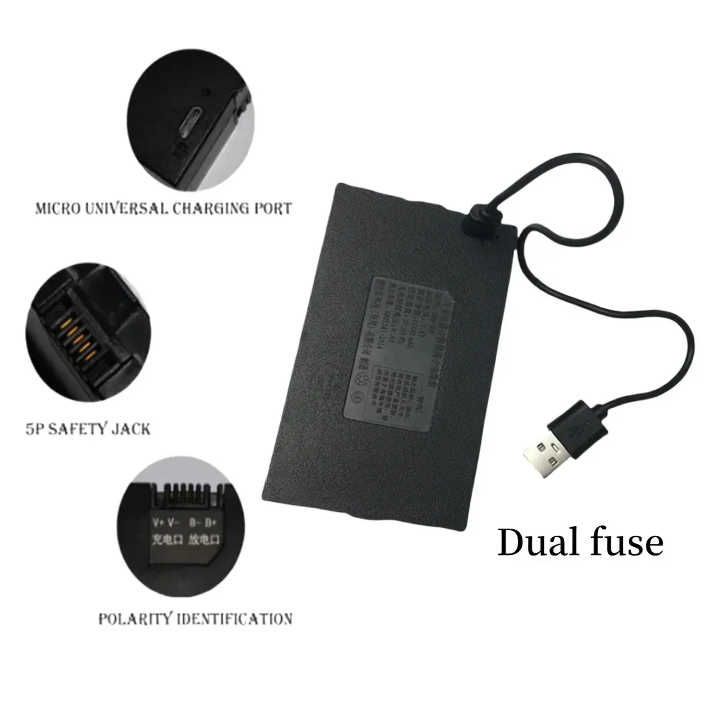 7.4V 5000mAh Polymer Lithium Smart Door Lock Battery For Xiaomi Bosch Haier Smart Fingerprint Door Lock Send Charging Cable