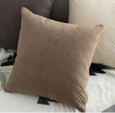 Quilted Velvet Pillow Cover 19