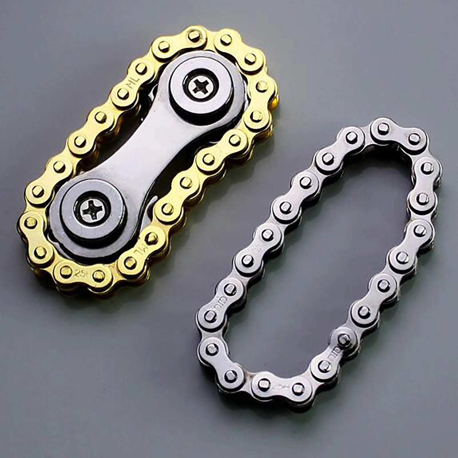 Gear Chain Fingertip Gyro Fidget Spinner Antistress Anxiety Metal Bike Chains Roadbike Spinner Fingertip Toy  For Adult Kids