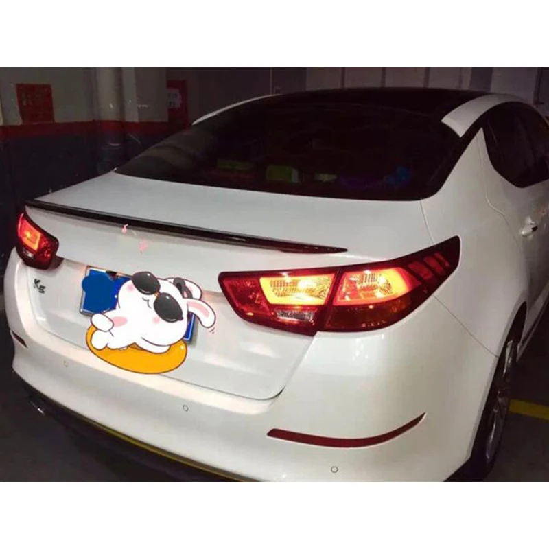 CEYUSOT FÜR AUTO-Kofferraum-Spoiler-Zubehör, altes Kia Optima K5, ABS-Material, Kunststoff, hinterer Lippenflügel, Schwanz, schwarzes Body-Kit 2014–2015