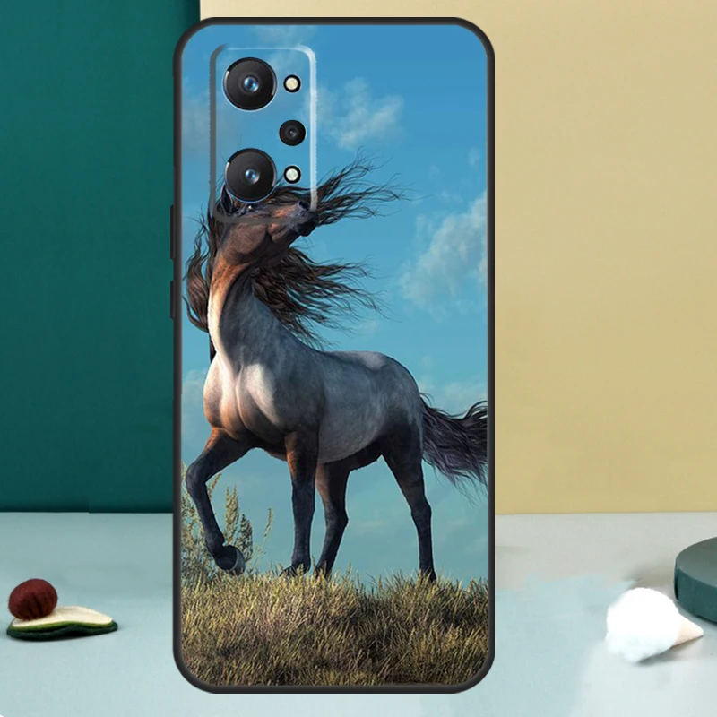 Galloping Horse For OPPO Realme C33 C55 C35 C31 C30 C21Y C25 C11 C15 GT Neo 5 3T 2T 8 9 10 11 Pro Plus Case