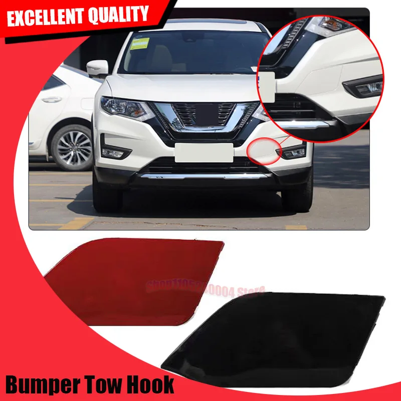 For Nissan Rogue X-Trail T32 2017-2020 Front Bumper Tow Hook Cover Cap Trailer Eye Lid OE 622A0-6FV0H Direct Fit