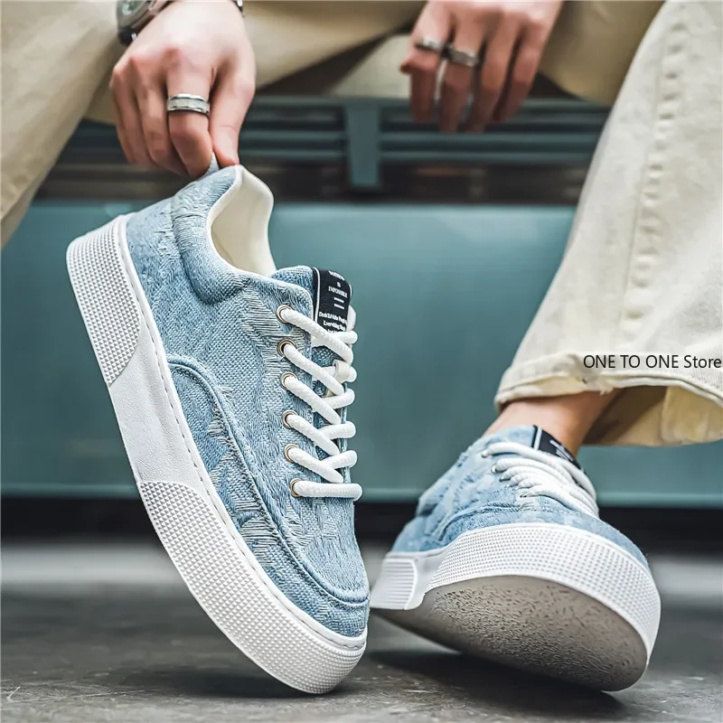 Mens Sneakers Canvas Casual Vulcanized Shoes Man Low Top Sneaker Lace Up Trainer Skateboard Shoes Men's Plimsolls Tenis Hombres