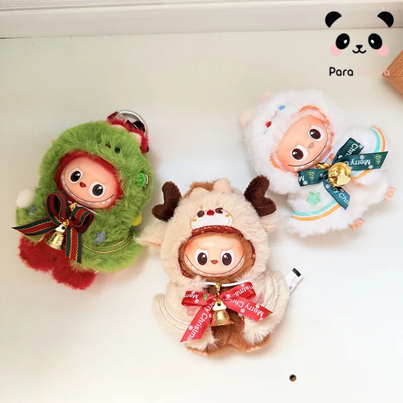 Nieuwe Trendy 10 cm Mini Labubu 4.0 Kerst Elf Mantel Cape Pop Kleding Accessoire voor Labubu 4e Gen Kerstboom Outfit