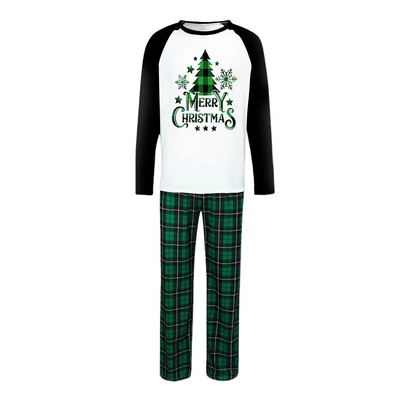 Family Matching Outfits Christmas Trees Baby Pajamas Set Printed Casual Loose Home Clothes Long Sleeve Parent-Child Clothing