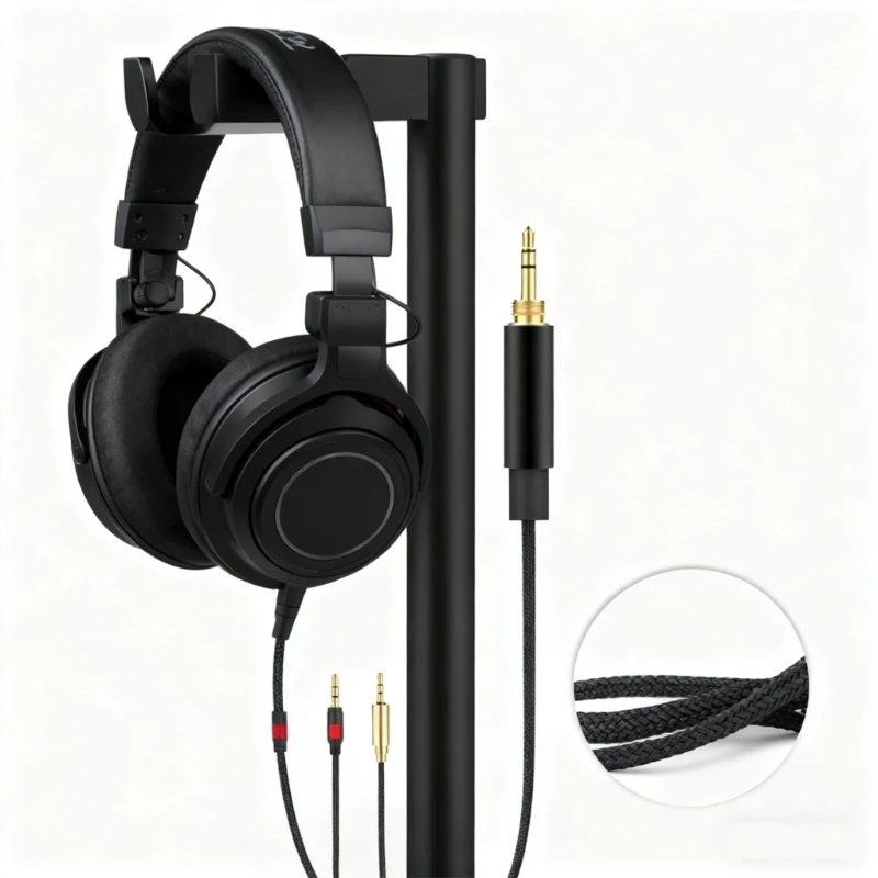 Replacement Headphones Audio Cable For Sennheiser HD580 HD600 HD650 HD660S Headphones 3.5mm Audio Cable With 6.35mm Adapter