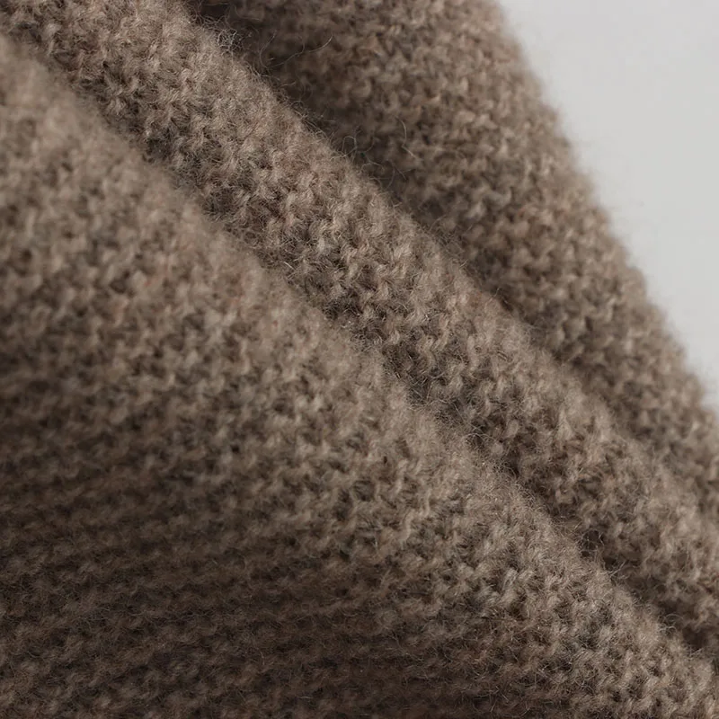 Sweter damski Sunine Home, długi rękaw, okrągły dekolt, dzianinowy, duży rozmiar, casualowy, czysty styl, e-commerce, moda zimowa.