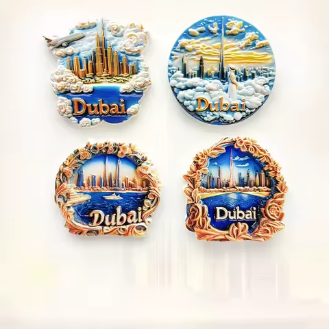 Dubai Refrigerator Sticker Burj Khalifa Tourism Souvenir Gift Souvenirs High-end Home Decoration Magnetic Sticker