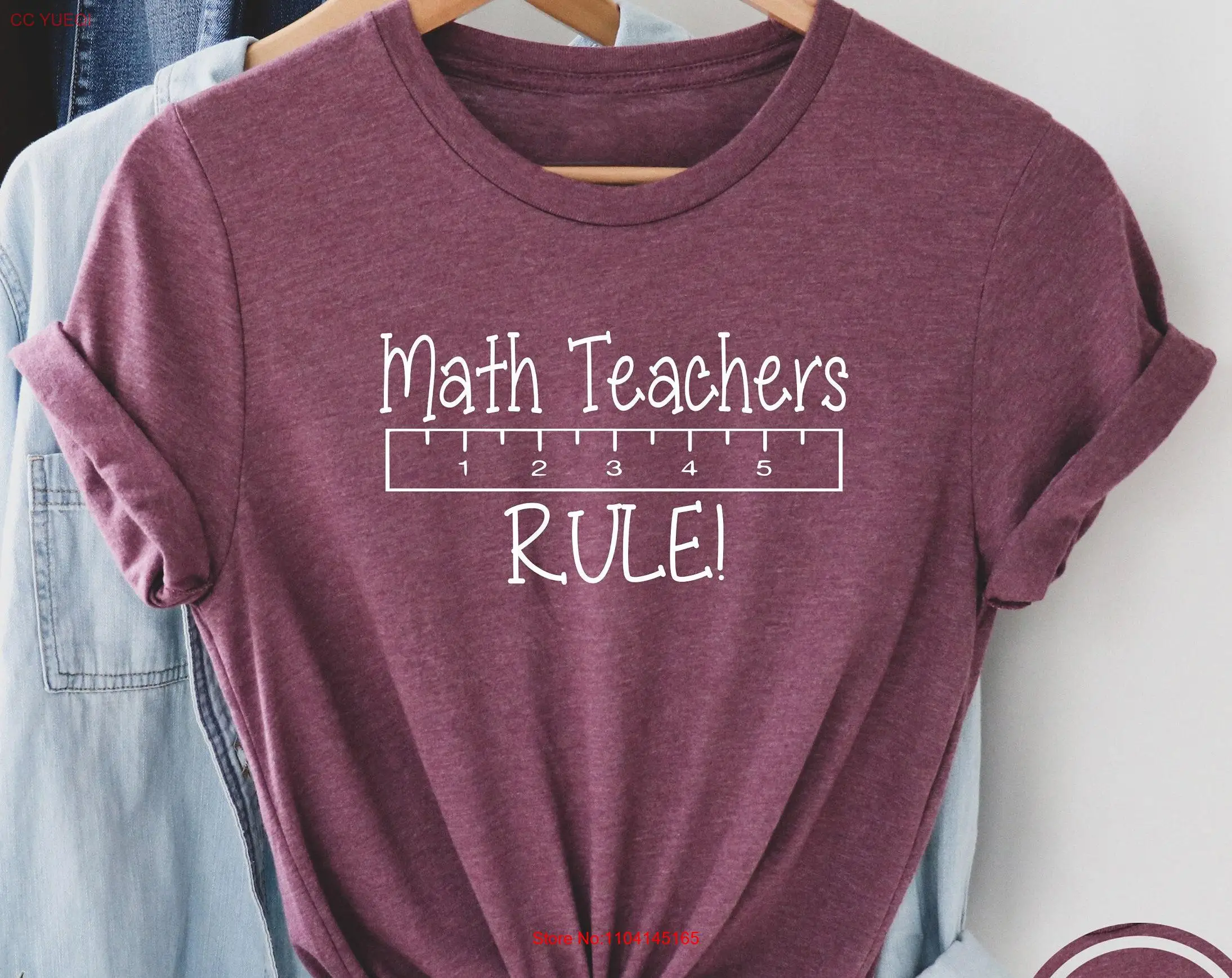 

Любитель футболок с правилом учителя математики для оценки с длинными или короткими рукавами