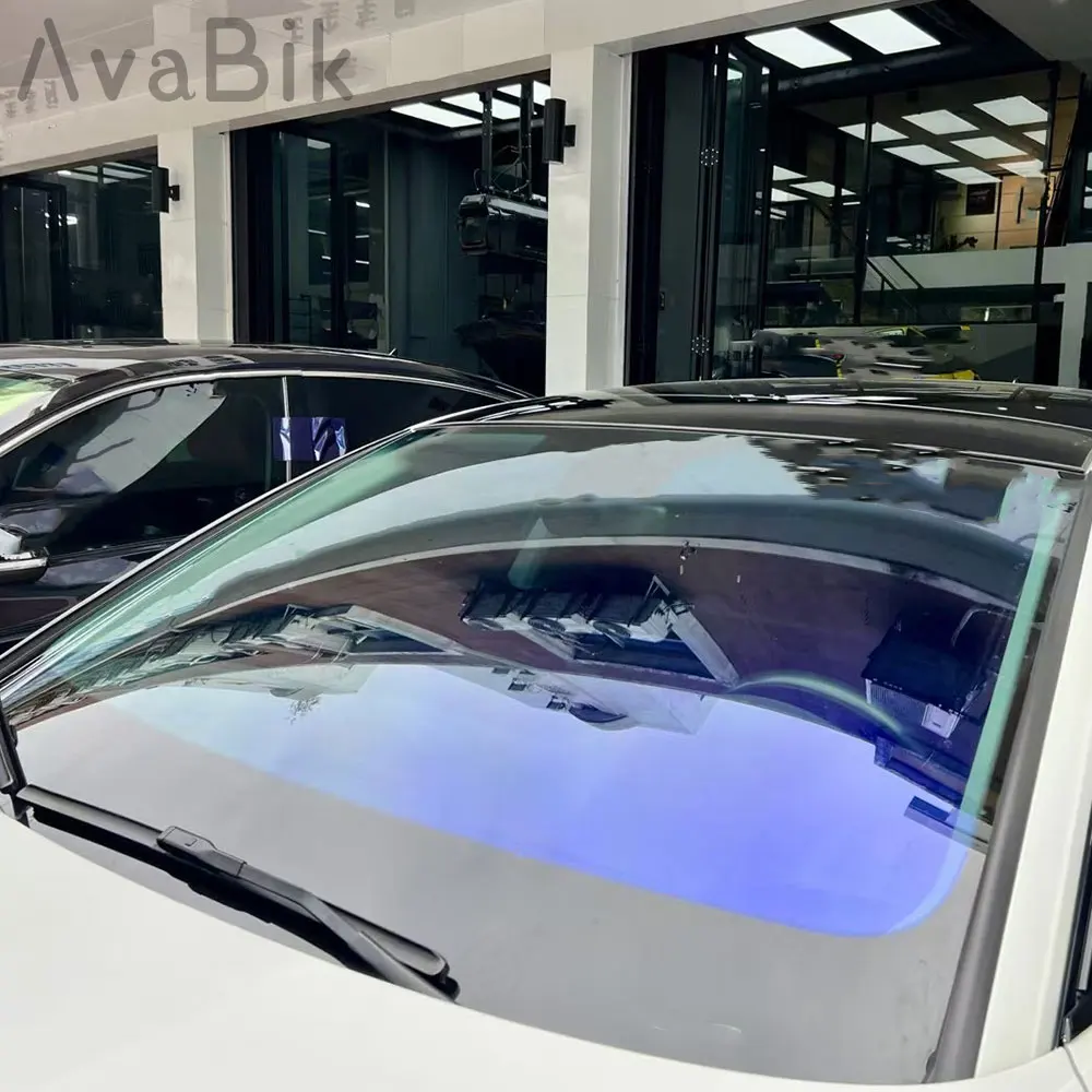 1x1.5m Purple blue 80% VLT Chameleon Window Tint Film Nano Ceramic car windows  Top Premium Glass Tinting Vinyl UV Protector