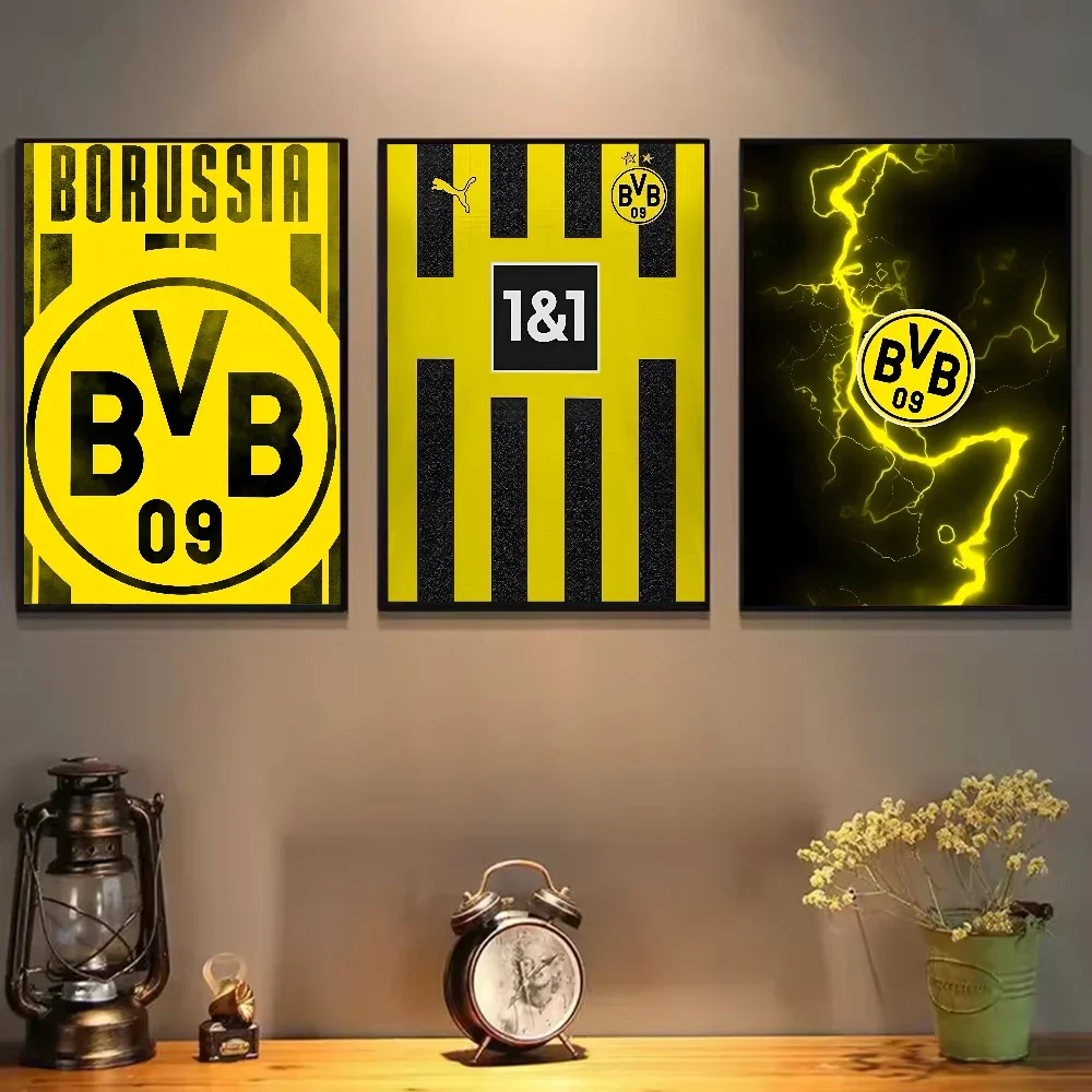 1 قطعة B-بوروسيا D-Dortmund نادي المشارك ذاتية اللصق الفن ورق مقاوم للماء ملصق مقهى بار غرفة جدار ديكور