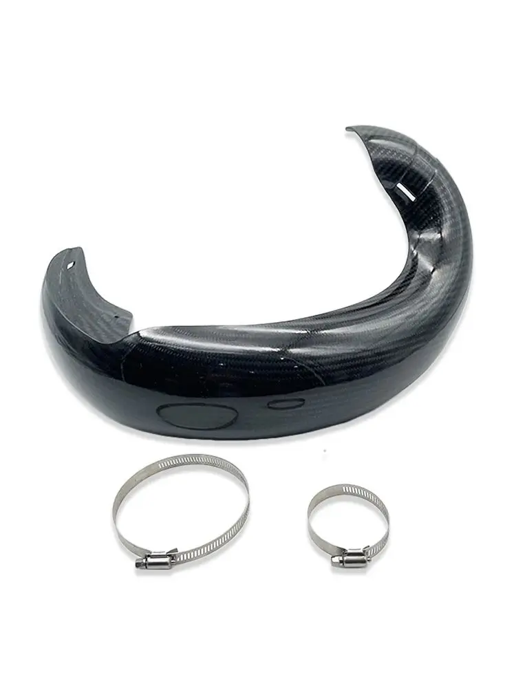 AliExpress OLOME OTOM Z300 Motorcycle Exhaust Guard Cover Exhaust Pipe Carbon Fiber Protection For HENGJIAN 2 Stroke Dirt Bike Accessories Parts