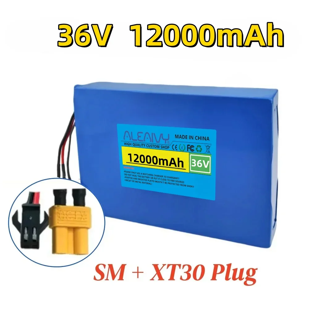 36V 12000mAh 10S4P 18650 lithiumbatterijpak - BMS uitgerust oplaadbaar voor 500W skateboard dagelijks woon-werkverkeer vervanging